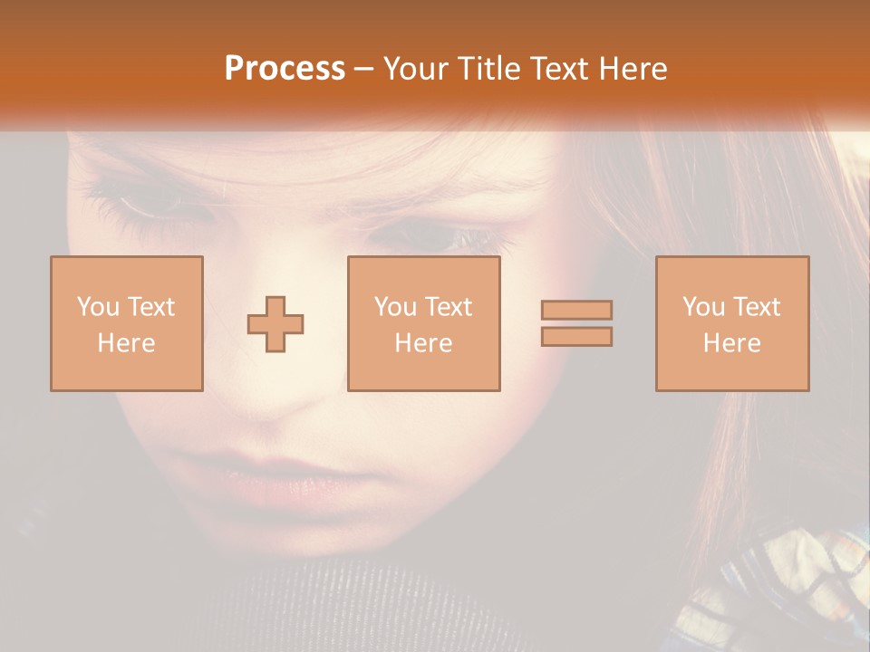 A Young Girl Is Looking Down At Her Tie PowerPoint Template