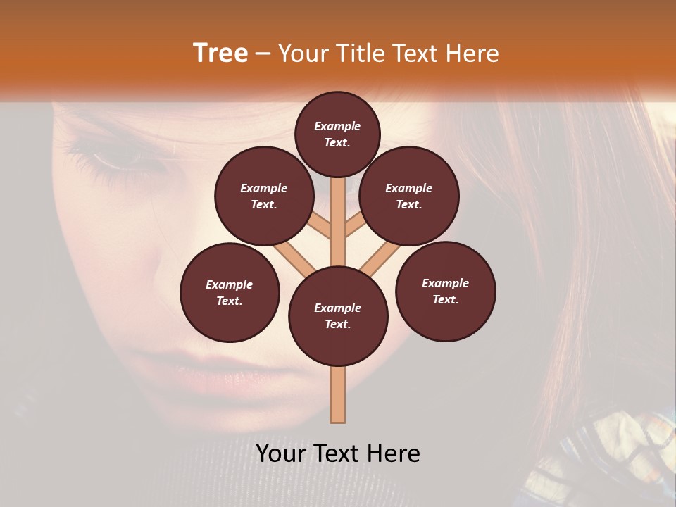 A Young Girl Is Looking Down At Her Tie PowerPoint Template