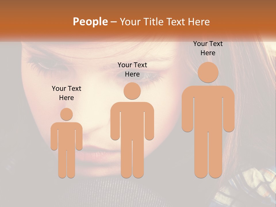 A Young Girl Is Looking Down At Her Tie PowerPoint Template