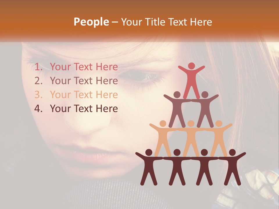 A Young Girl Is Looking Down At Her Tie PowerPoint Template