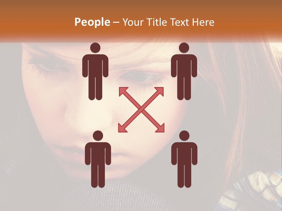 A Young Girl Is Looking Down At Her Tie PowerPoint Template