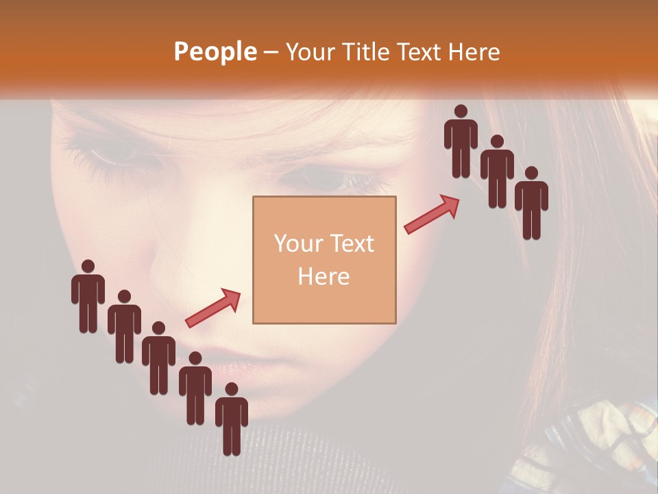 A Young Girl Is Looking Down At Her Tie PowerPoint Template