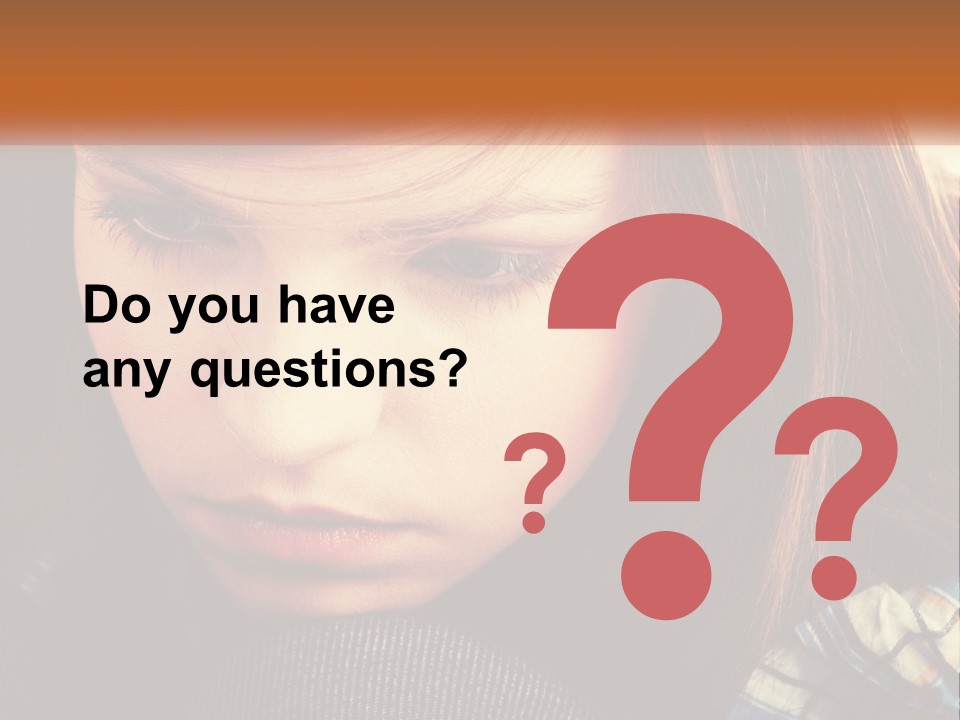 A Young Girl Is Looking Down At Her Tie PowerPoint Template