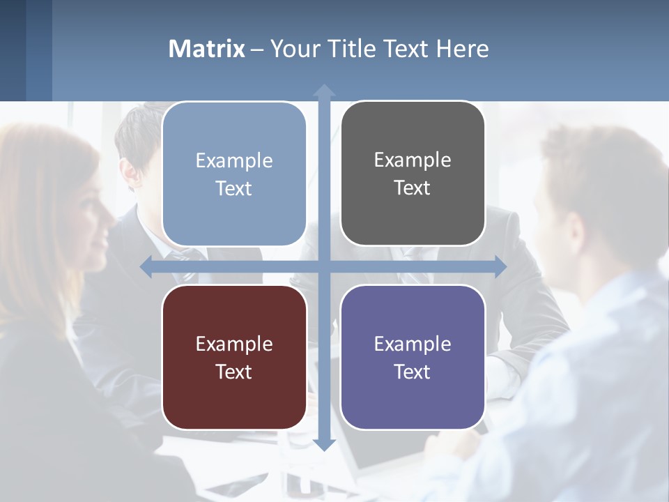 A Group Of Business People Sitting Around A Table PowerPoint Template