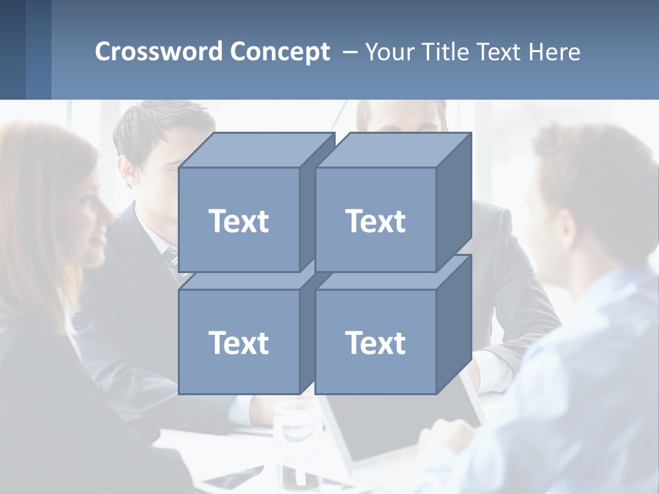 A Group Of Business People Sitting Around A Table PowerPoint Template
