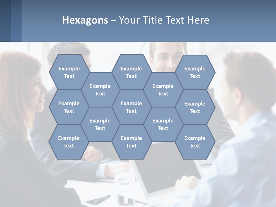 A Group Of Business People Sitting Around A Table PowerPoint Template