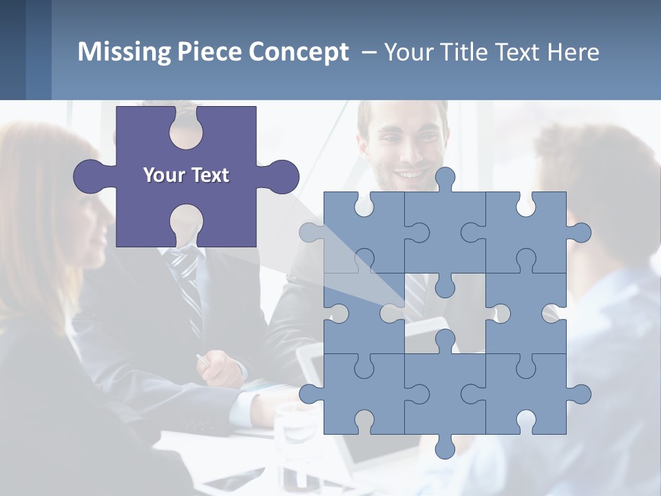 A Group Of Business People Sitting Around A Table PowerPoint Template