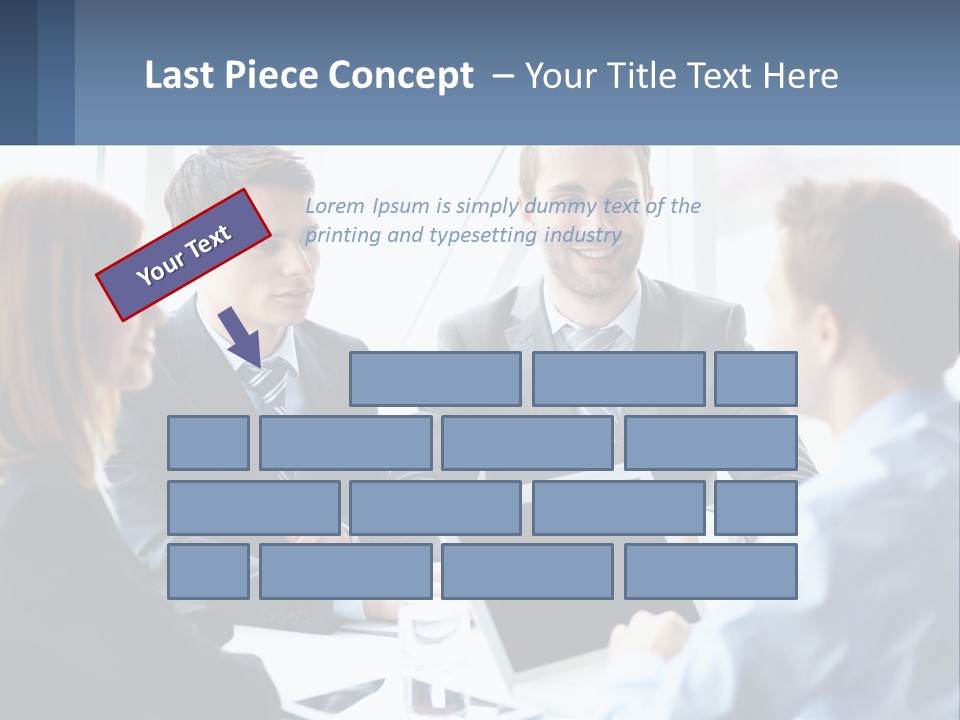 A Group Of Business People Sitting Around A Table PowerPoint Template