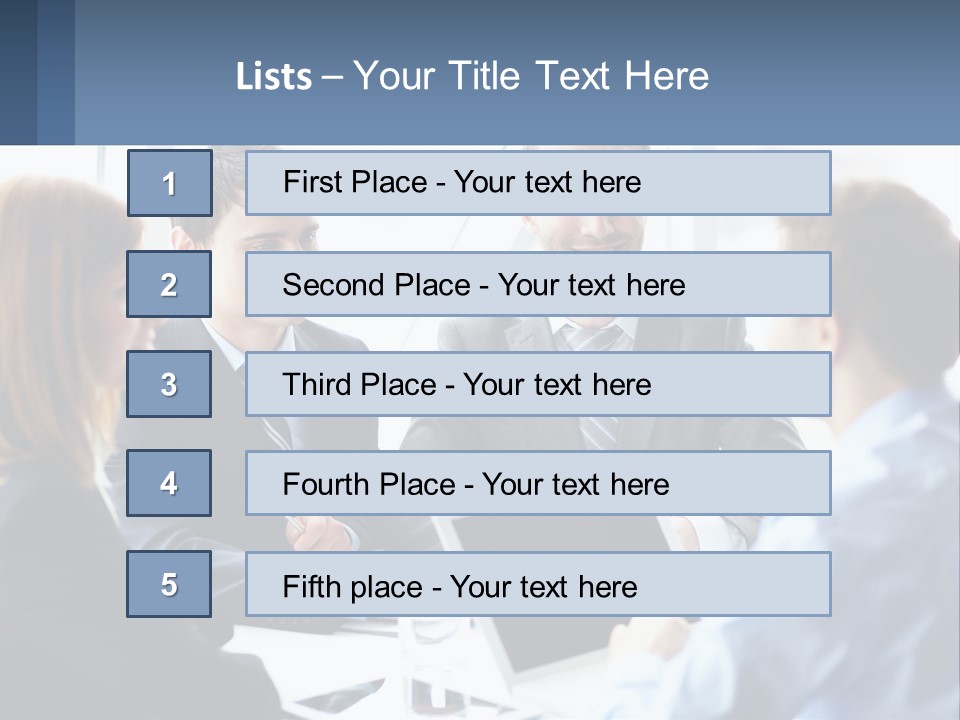 A Group Of Business People Sitting Around A Table PowerPoint Template