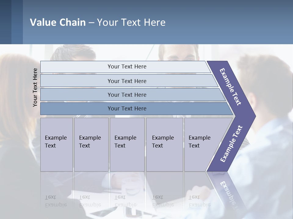 A Group Of Business People Sitting Around A Table PowerPoint Template