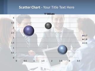 A Group Of Business People Sitting Around A Table PowerPoint Template