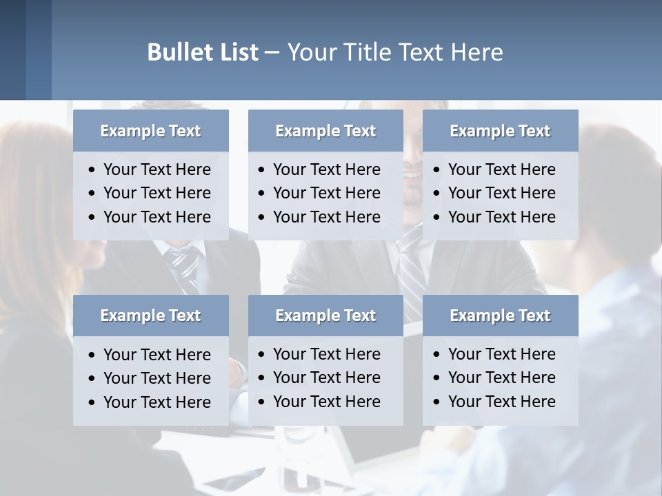 A Group Of Business People Sitting Around A Table PowerPoint Template