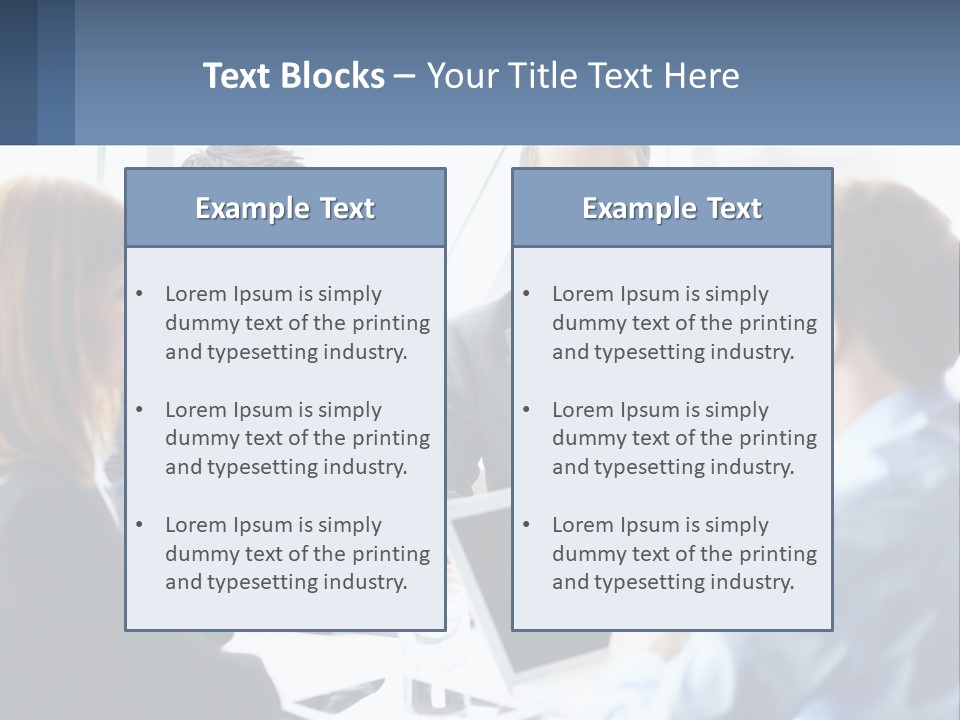 A Group Of Business People Sitting Around A Table PowerPoint Template