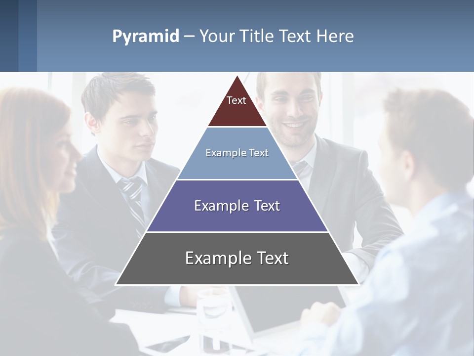 A Group Of Business People Sitting Around A Table PowerPoint Template