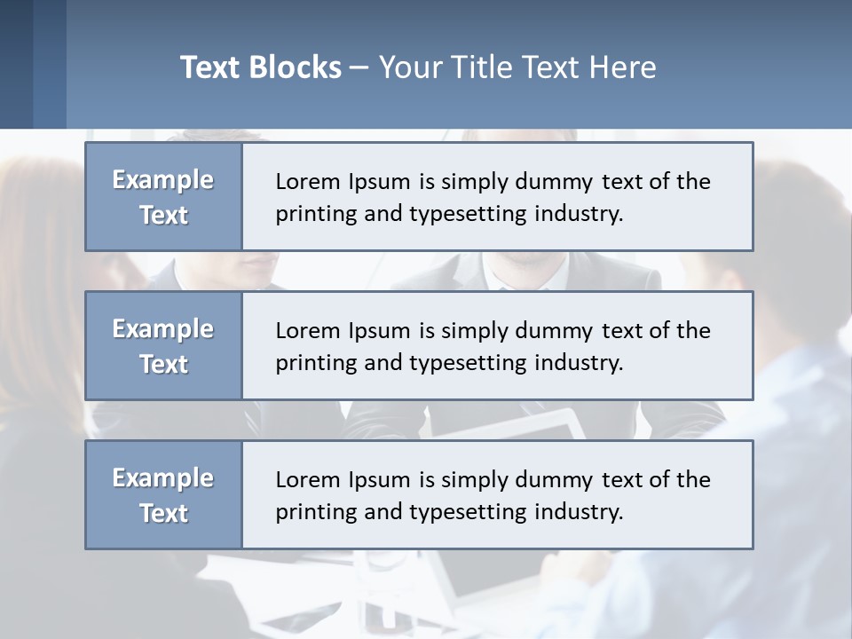 A Group Of Business People Sitting Around A Table PowerPoint Template