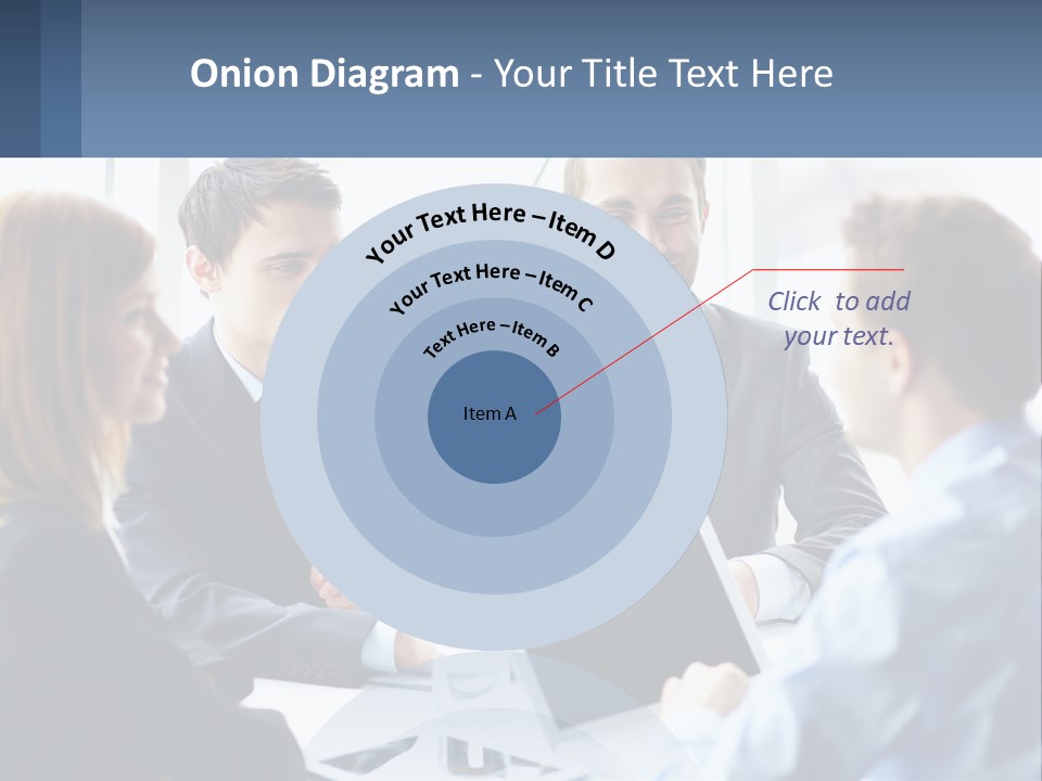 A Group Of Business People Sitting Around A Table PowerPoint Template