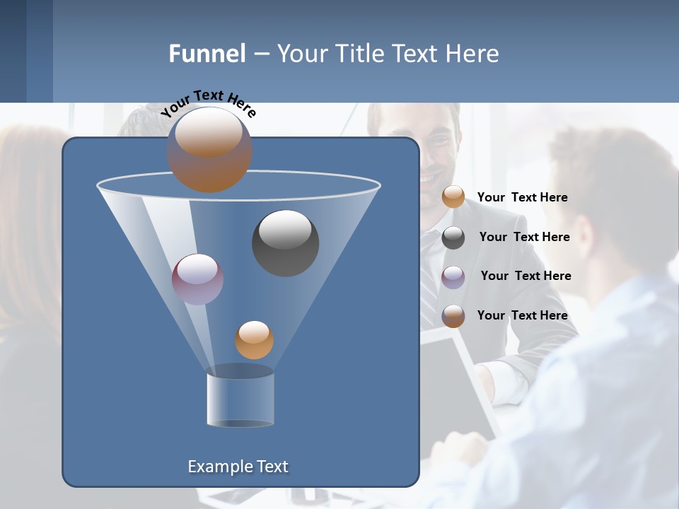 A Group Of Business People Sitting Around A Table PowerPoint Template