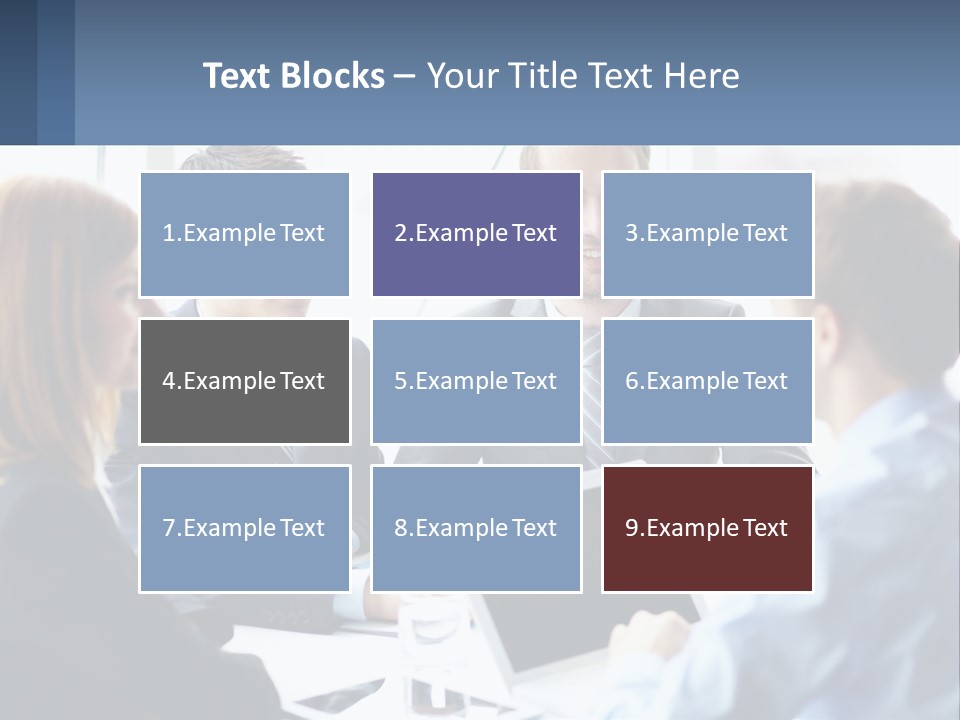 A Group Of Business People Sitting Around A Table PowerPoint Template