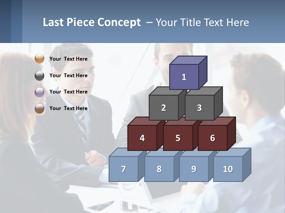 A Group Of Business People Sitting Around A Table PowerPoint Template