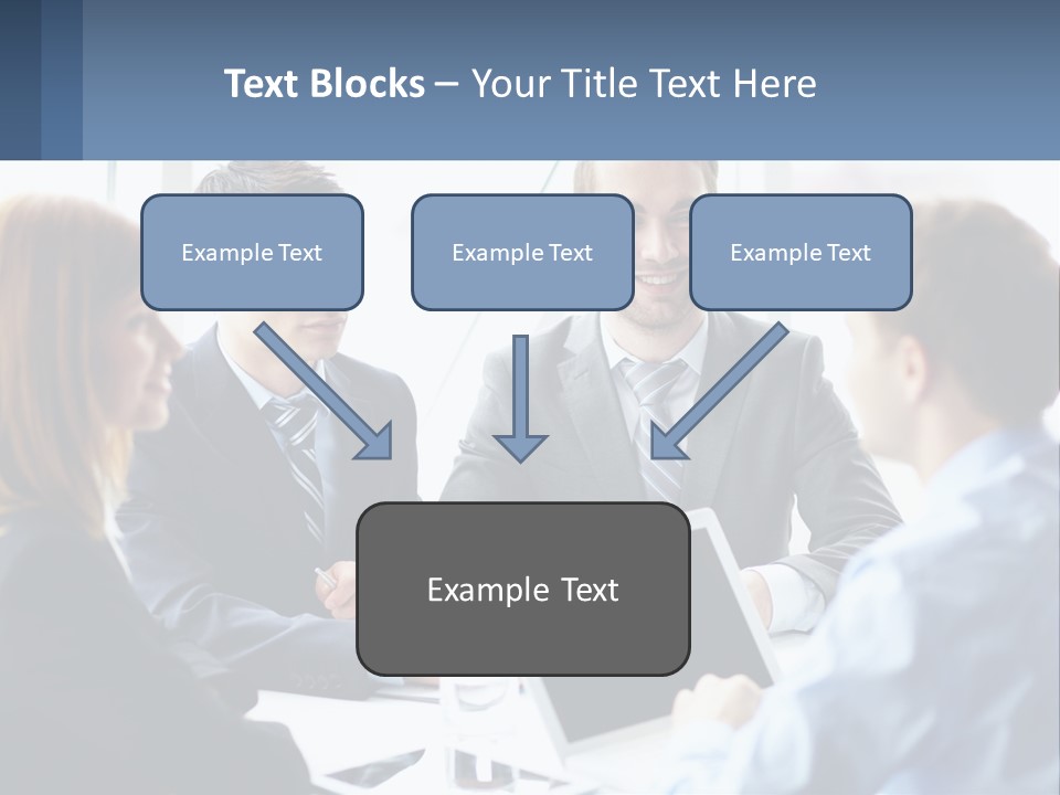 A Group Of Business People Sitting Around A Table PowerPoint Template