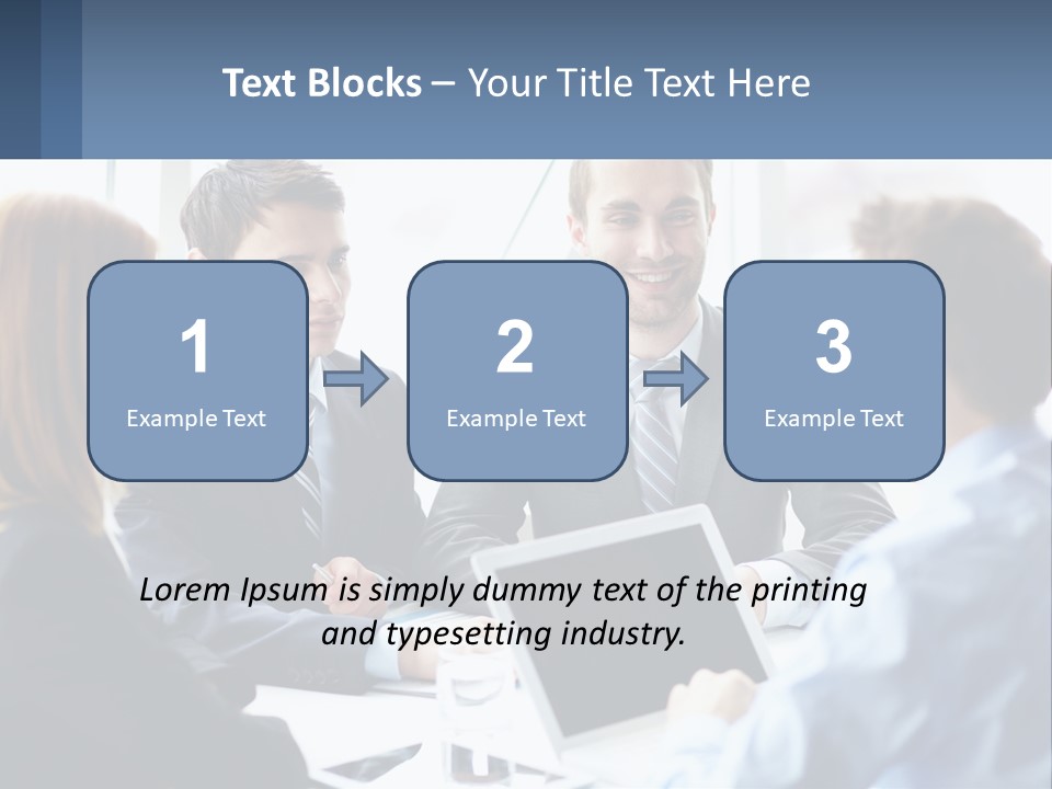 A Group Of Business People Sitting Around A Table PowerPoint Template