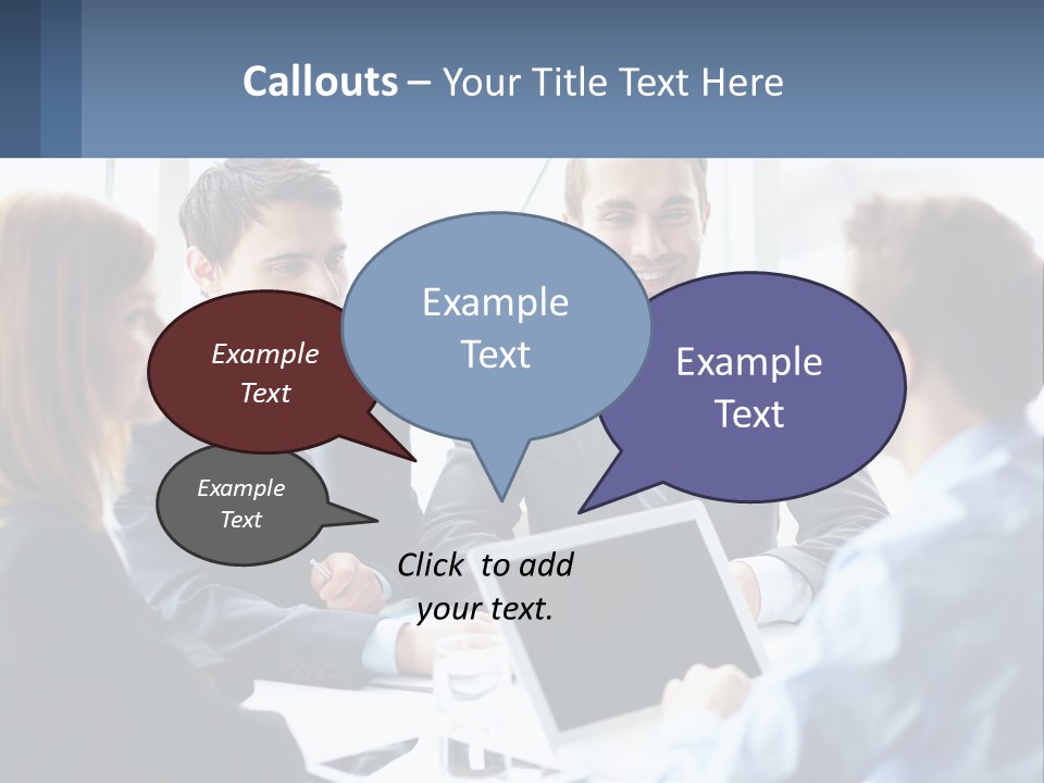 A Group Of Business People Sitting Around A Table PowerPoint Template