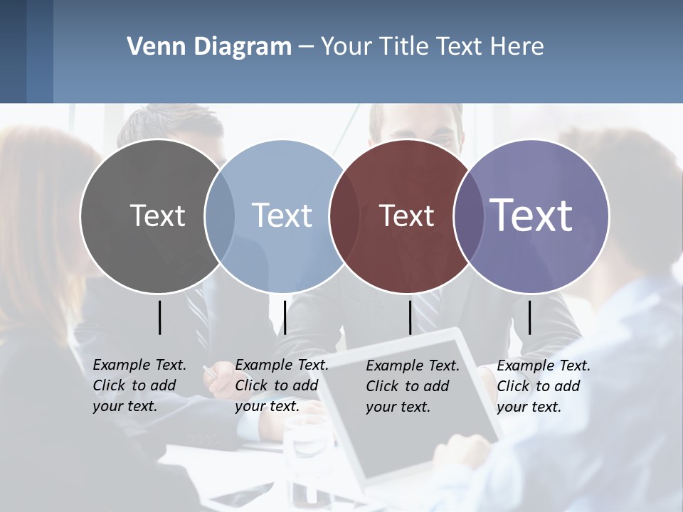 A Group Of Business People Sitting Around A Table PowerPoint Template