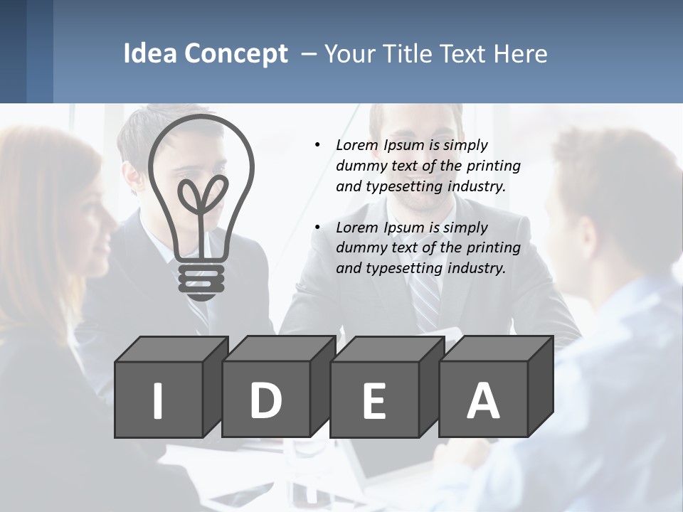 A Group Of Business People Sitting Around A Table PowerPoint Template