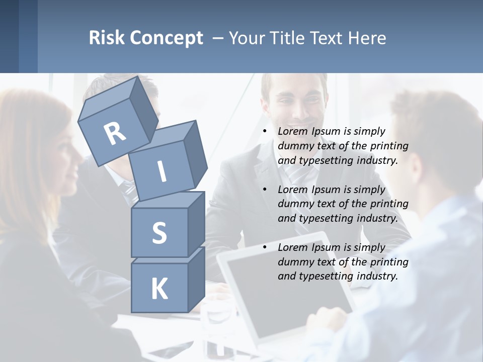 A Group Of Business People Sitting Around A Table PowerPoint Template