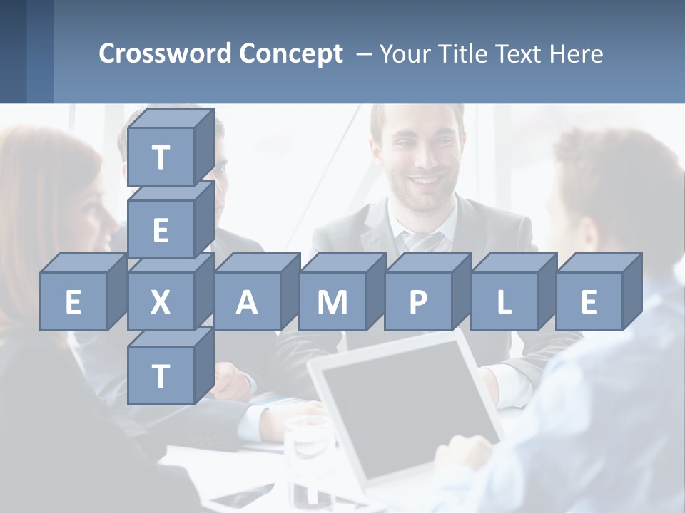 A Group Of Business People Sitting Around A Table PowerPoint Template