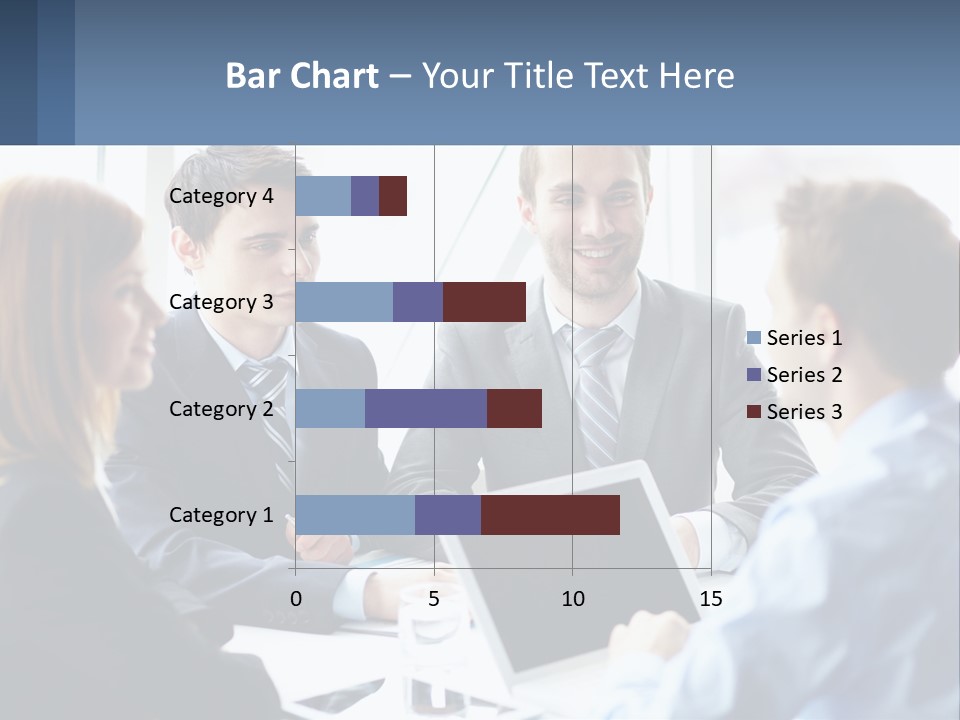 A Group Of Business People Sitting Around A Table PowerPoint Template