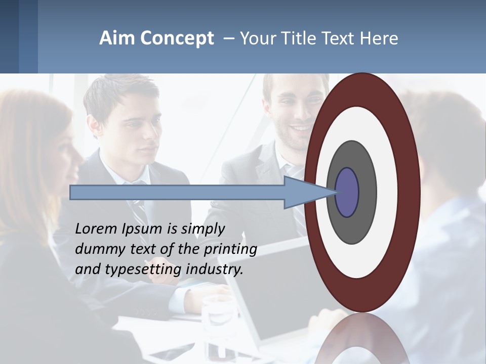 A Group Of Business People Sitting Around A Table PowerPoint Template