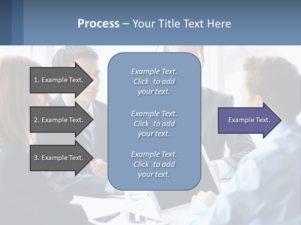 A Group Of Business People Sitting Around A Table PowerPoint Template