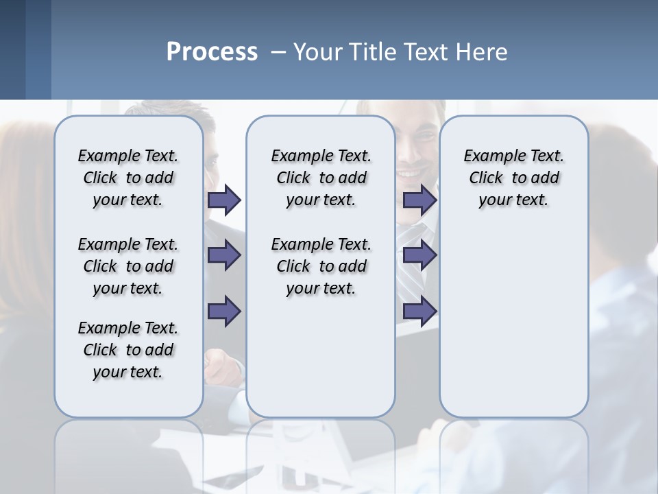A Group Of Business People Sitting Around A Table PowerPoint Template