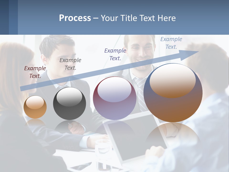 A Group Of Business People Sitting Around A Table PowerPoint Template
