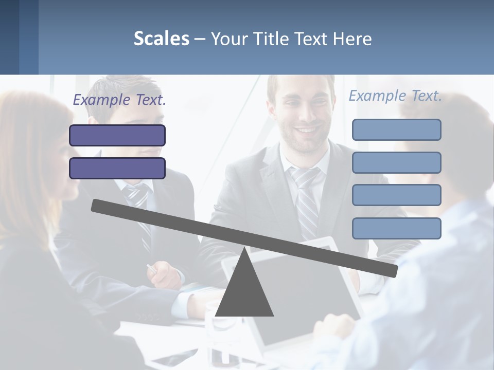 A Group Of Business People Sitting Around A Table PowerPoint Template