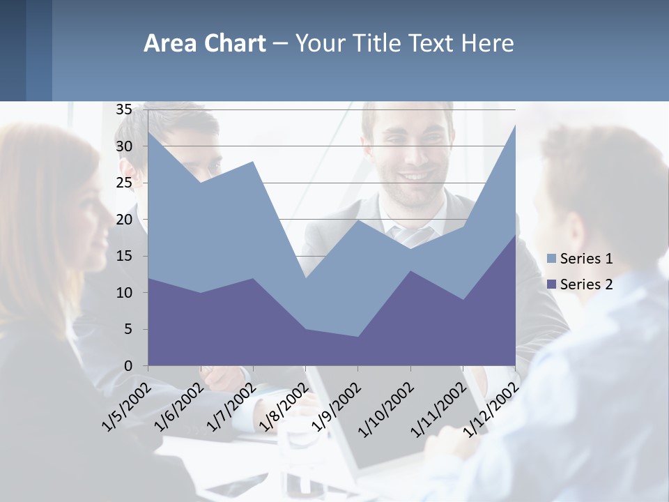 A Group Of Business People Sitting Around A Table PowerPoint Template