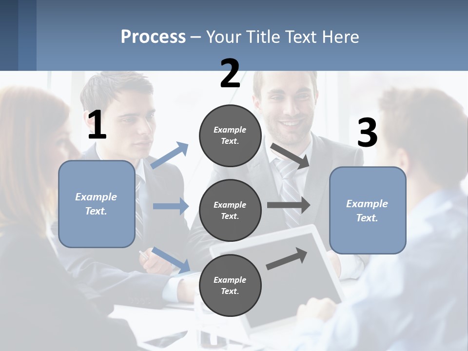 A Group Of Business People Sitting Around A Table PowerPoint Template