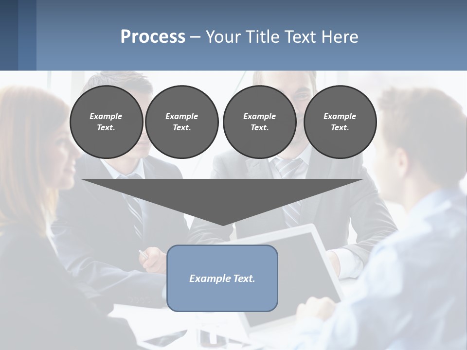 A Group Of Business People Sitting Around A Table PowerPoint Template