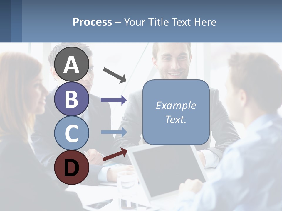 A Group Of Business People Sitting Around A Table PowerPoint Template