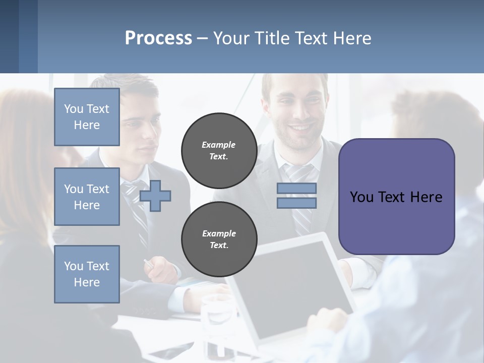 A Group Of Business People Sitting Around A Table PowerPoint Template