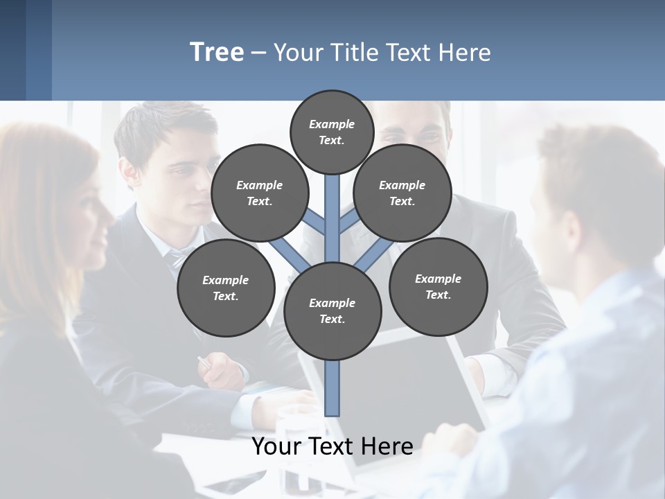 A Group Of Business People Sitting Around A Table PowerPoint Template