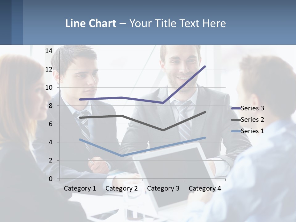 A Group Of Business People Sitting Around A Table PowerPoint Template