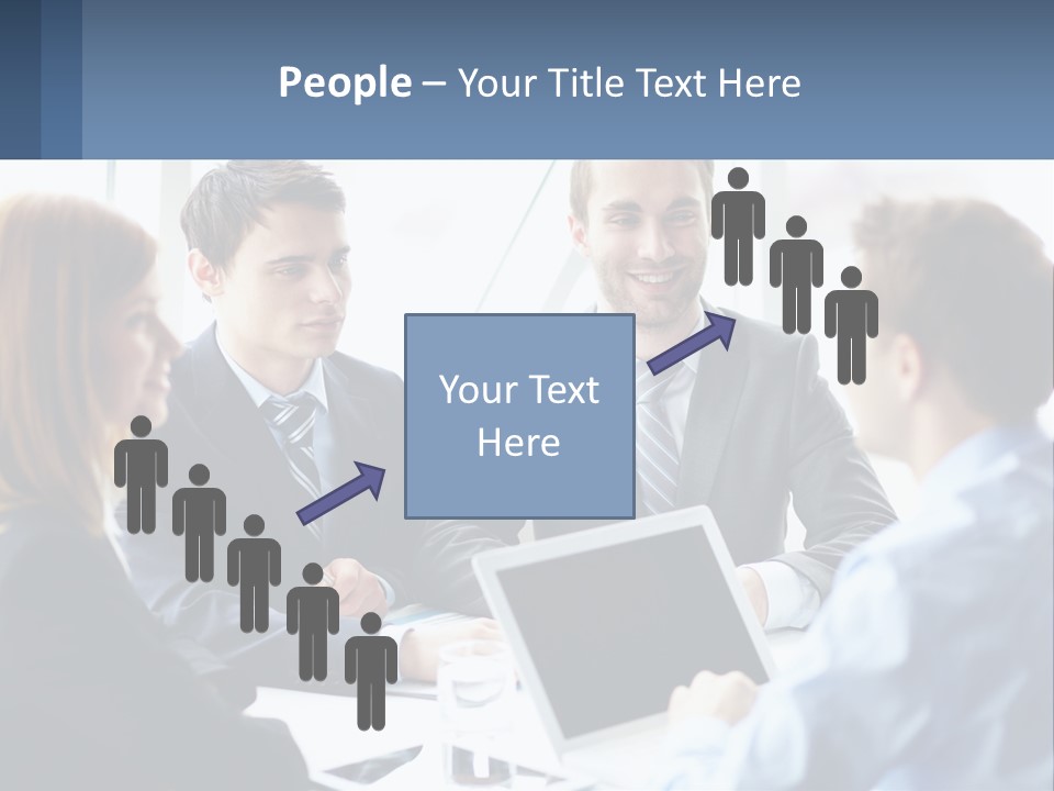 A Group Of Business People Sitting Around A Table PowerPoint Template