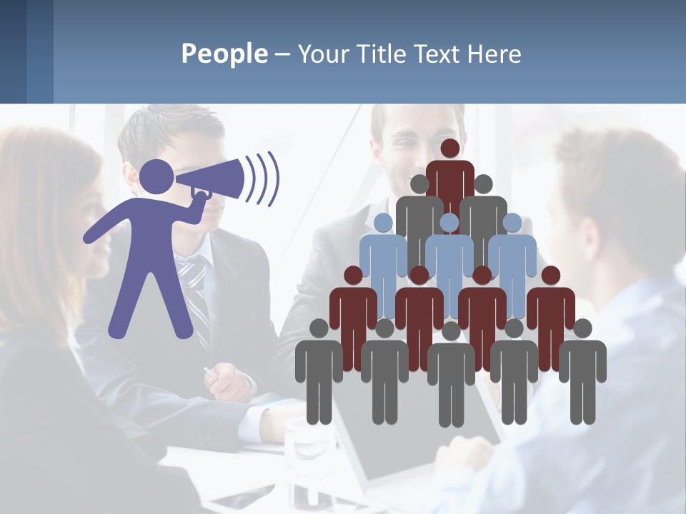 A Group Of Business People Sitting Around A Table PowerPoint Template