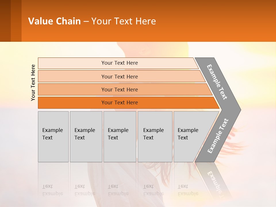 A Woman Standing On The Beach With Her Arms Outstretched PowerPoint Template