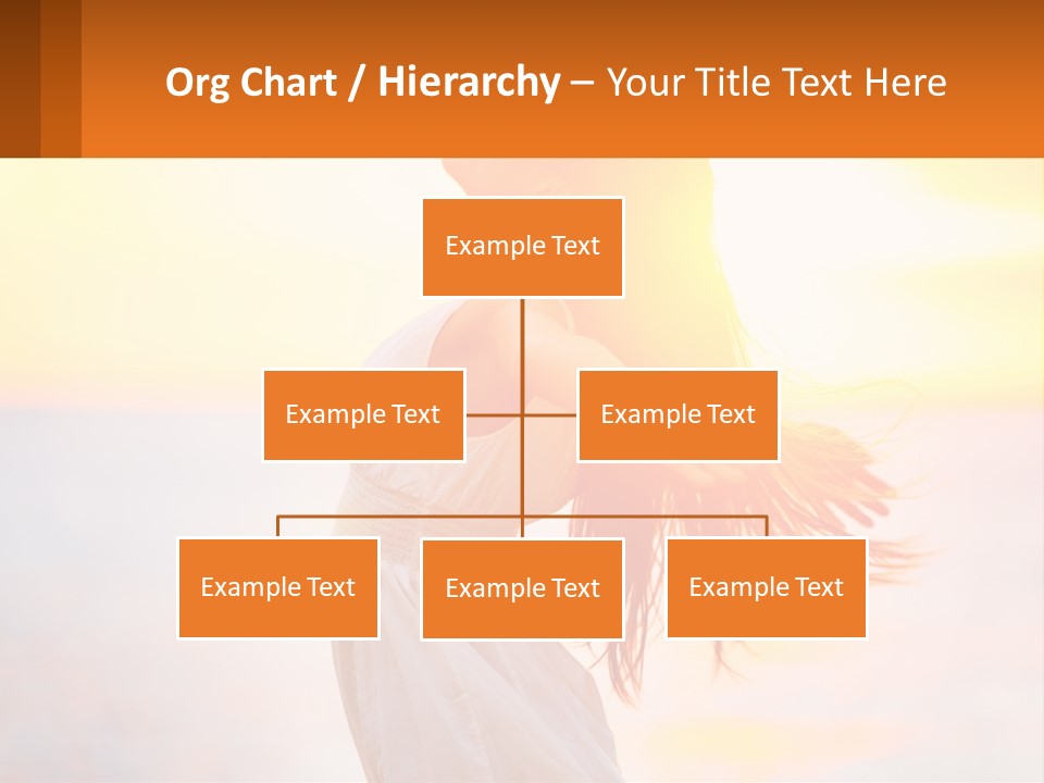 A Woman Standing On The Beach With Her Arms Outstretched PowerPoint Template