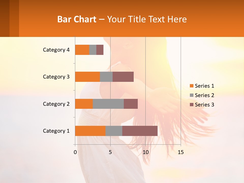 A Woman Standing On The Beach With Her Arms Outstretched PowerPoint Template