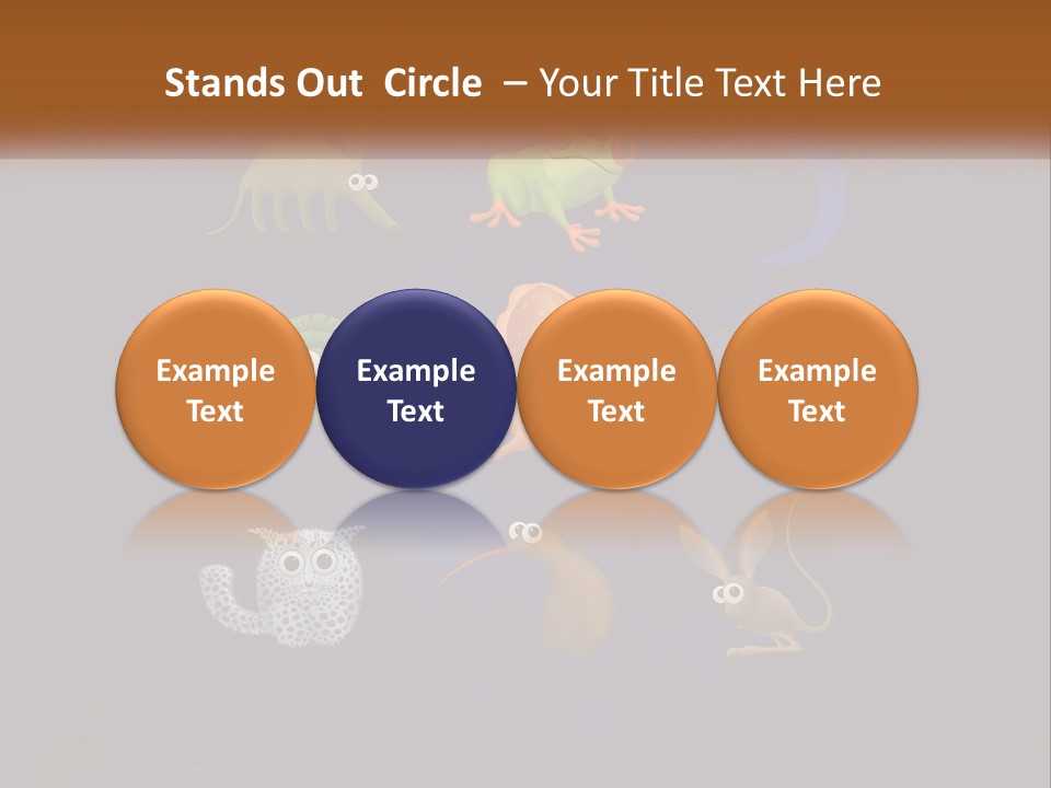 A Group Of Different Types Of Animals On A Blue Background PowerPoint Template