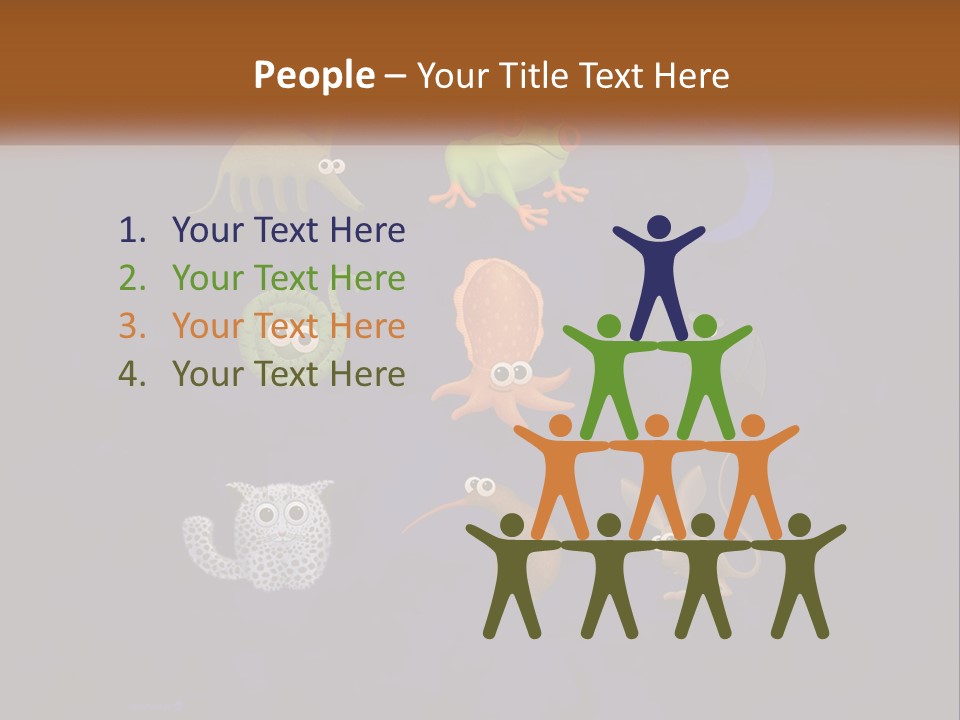 A Group Of Different Types Of Animals On A Blue Background PowerPoint Template